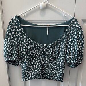 Floral Green Women's Top Free People